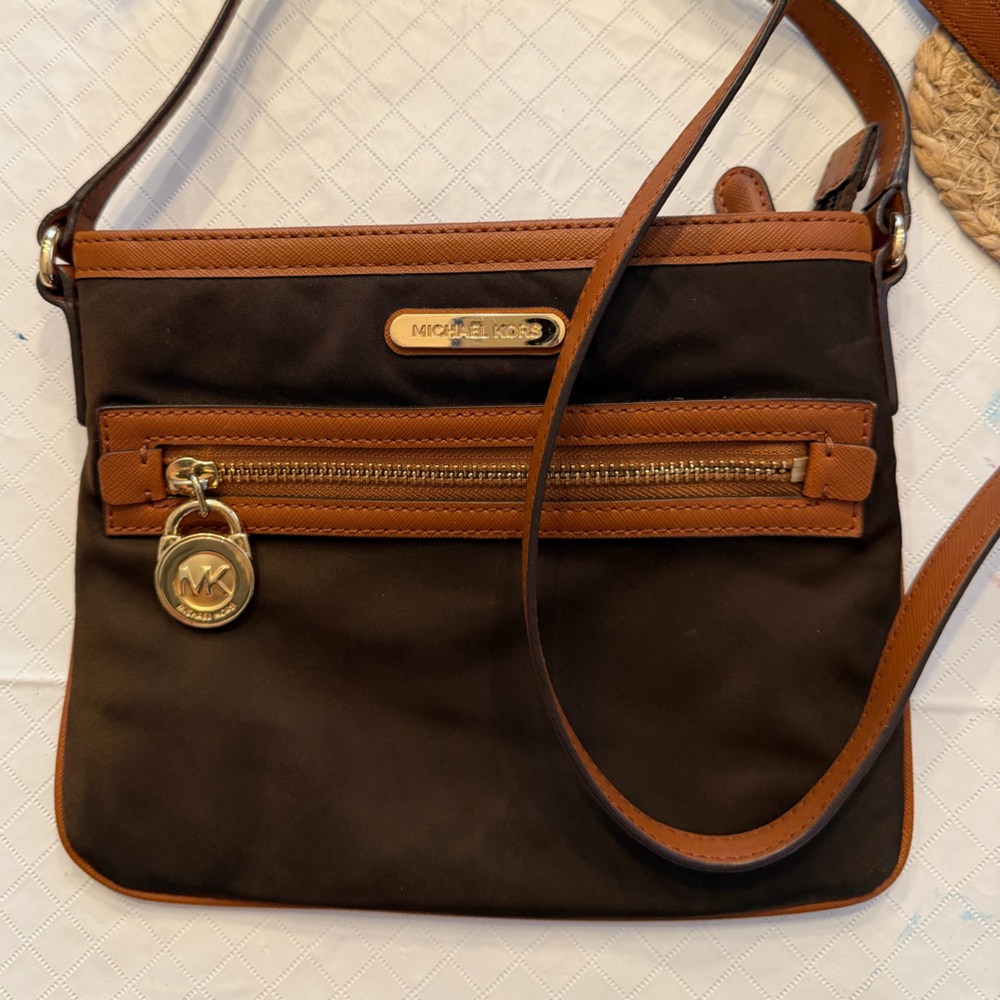 Michael Kors Chocolate and Caramel Crossbody Bag